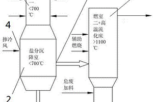 一種聯(lián)合處理高含鹽有機廢液及危險固廢的裝置