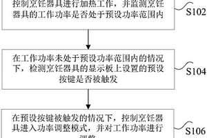 工作功率的處理方法和裝置、烹飪器具