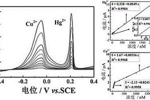 選擇性地同時檢測汞離子、銅離子的電化學傳感器及其制備方法