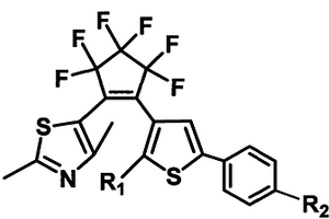 光致變色噻吩噻唑雜環(huán)混聯(lián)型不對(duì)稱全氟環(huán)戊烯化合物及制備方法和應(yīng)用