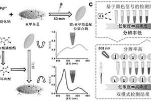 比率型鈀-亞甲基藍配位聚合物納米探針、制備方法及應用