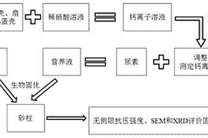 利用再生鈣源通過微生物誘導(dǎo)碳酸鈣沉淀固化砂土的方法