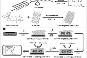 基于羧基功能化膦基離子液體@多壁碳納米管的血紅蛋白生物傳感器的制備方法