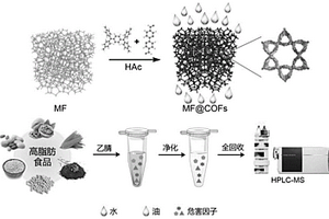 異孔共價(jià)有機(jī)骨架海綿復(fù)合材料及其制備方法和應(yīng)用