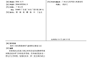 新型二氧化錫基納米氣敏材料及制備方法