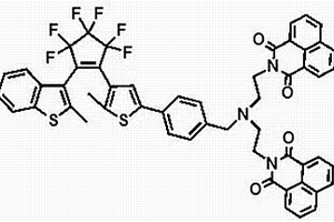 光致變色雙(N-乙基-1,8-萘酰亞胺)胺-苯并噻吩混聯(lián)型全氟環(huán)戊烯化合物及合成方法和應(yīng)用