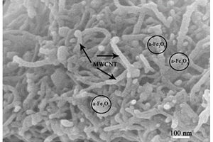 用于鋰離子電池負極的碳/三氧化二鐵/多壁碳納米管復合材料及制備方法
