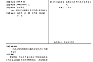 疏水性染料摻雜二氧化硅納米粒子的制備方法