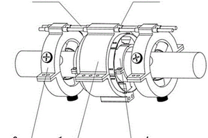 旋轉(zhuǎn)電磁場檢測管道外壁的對中開合檢測裝置