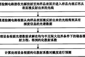 基于穩(wěn)態(tài)空間分辨光譜的嫩度檢測方法及系統(tǒng)