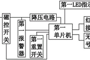 磁感應(yīng)報(bào)警防盜磁扣裝置