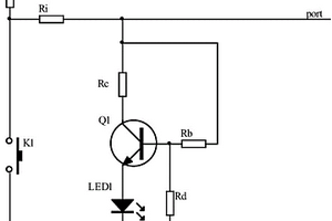 LED顯示與按鍵檢測的復用處理電路