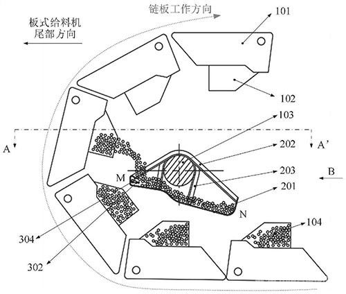 重型板式給料機(jī)落料收集裝置