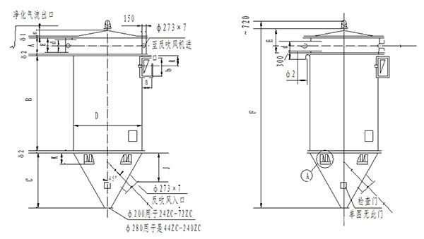 ZC(LPD)型機械回轉(zhuǎn)反吹扁布袋除塵器-工作原理