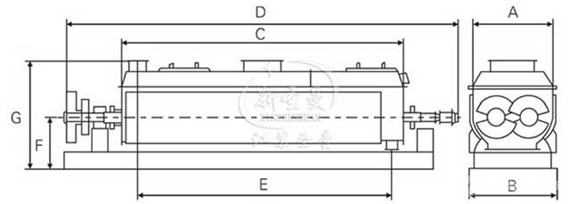 槳葉干燥機(jī)安裝結(jié)構(gòu)示意圖