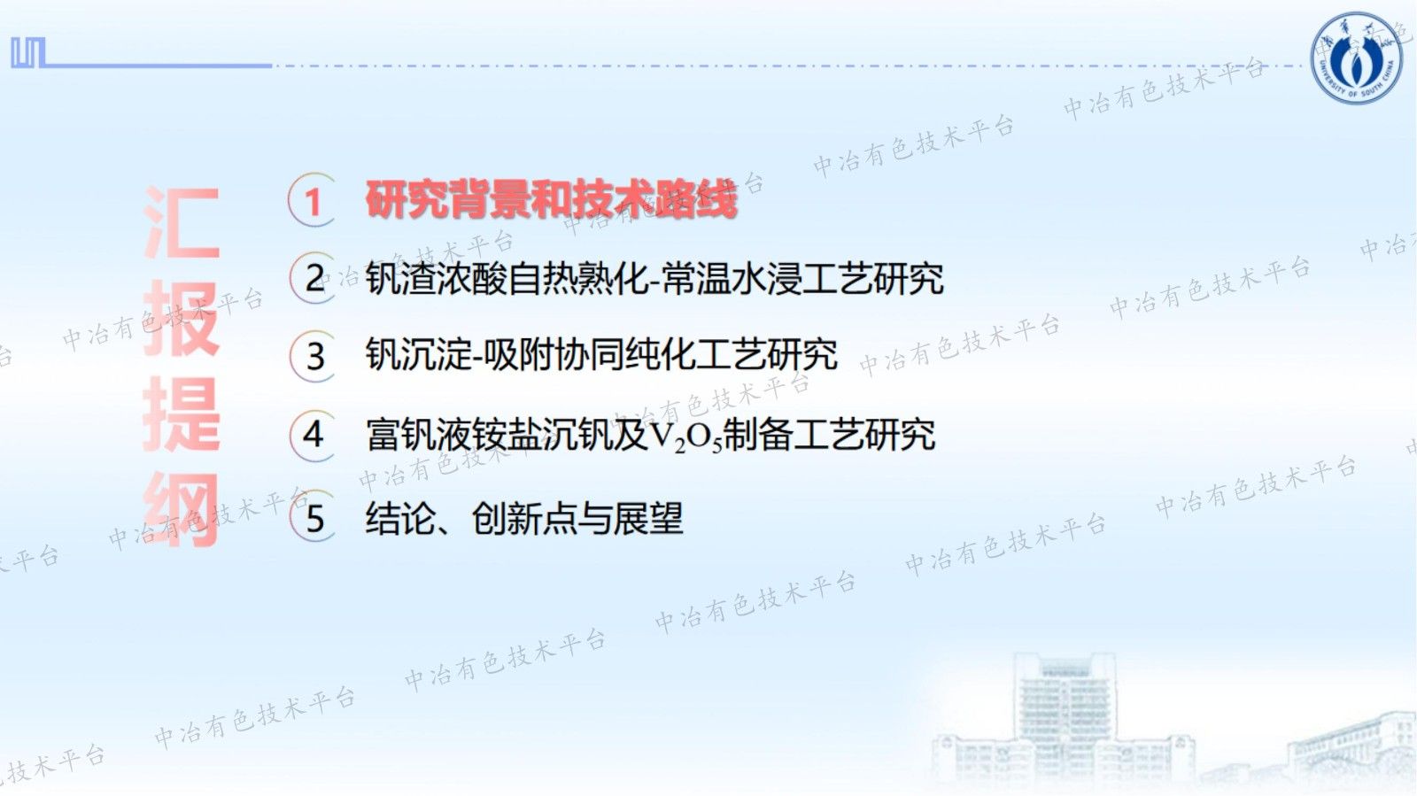 含釩冶金渣濕法提釩及V2O5制備工藝研究