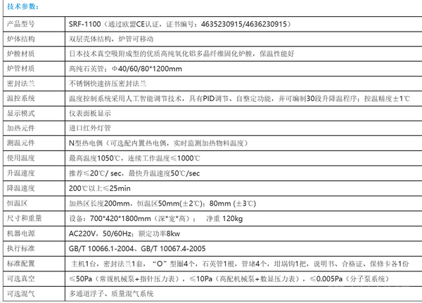 SRF開(kāi)啟式快速退火爐