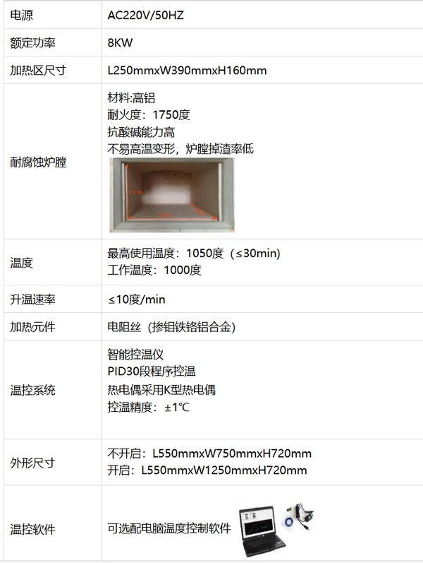 KSL-1000X-M 1000°C防腐型箱式爐