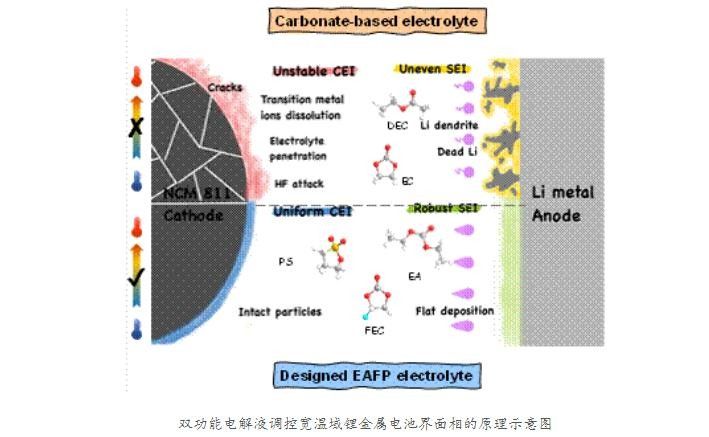 西安交通大學(xué)在寬溫域鋰金屬電池技術(shù)上取得重要突破