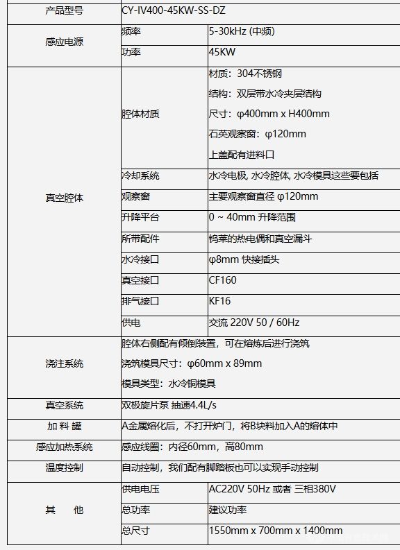 中頻真空感應(yīng)熔煉爐